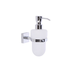 Inda - Dispenser sapone a parete Forum Quadra cromo lucido/satinato 250 ml