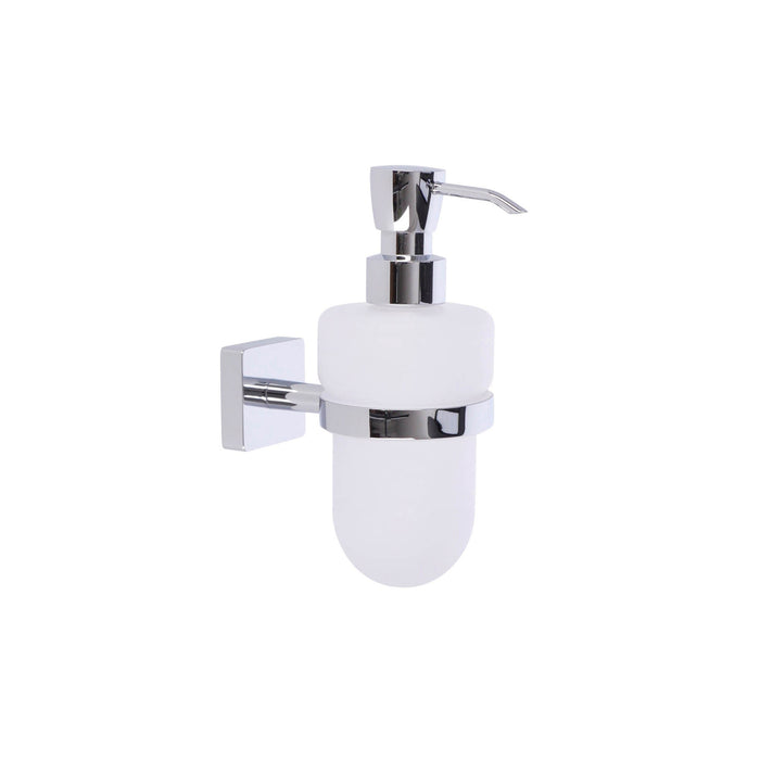 Inda - Dispenser sapone a parete Forum Quadra cromo lucido/satinato 250 ml