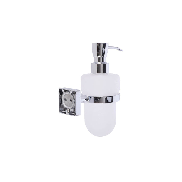 Inda - Dispenser sapone a parete Forum Quadra cromo lucido/satinato 250 ml