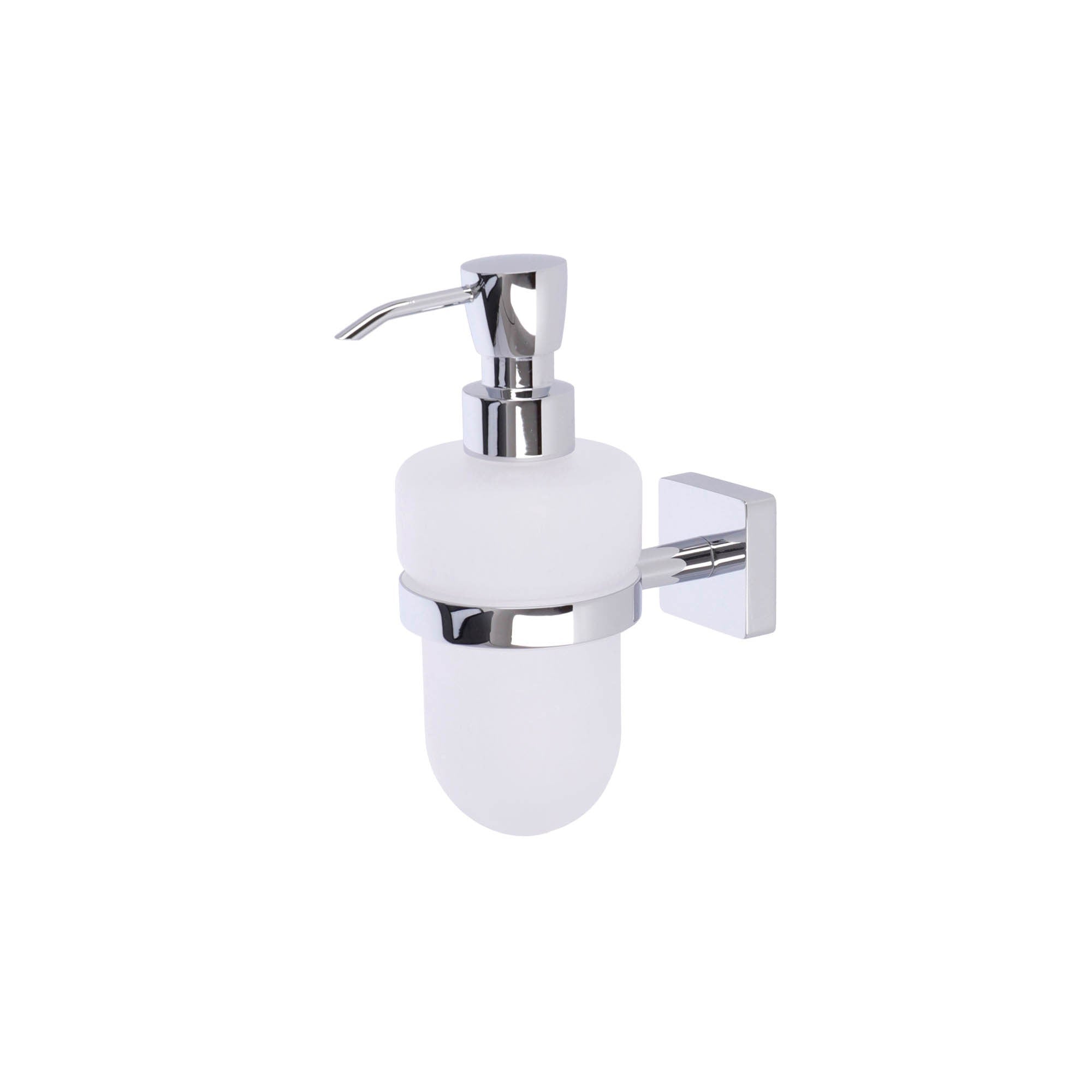 Inda - Dispenser sapone a parete Forum Quadra cromo lucido/satinato 250 ml