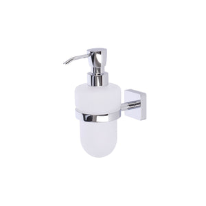 Inda - Dispenser sapone a parete Forum Quadra cromo lucido/satinato 250 ml