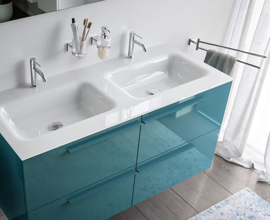 Inda - Porta asciugamani doppio a snodo Forum Quadra cromo lucido L.47 cm