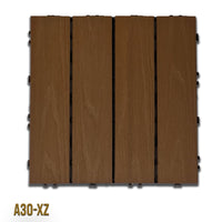1mq (11 pezzi) di Pavimento Quadrotte in decking WPC da esterno 30X30cm (sp.2cm) inclusa struttura CLICK - A30-XZ