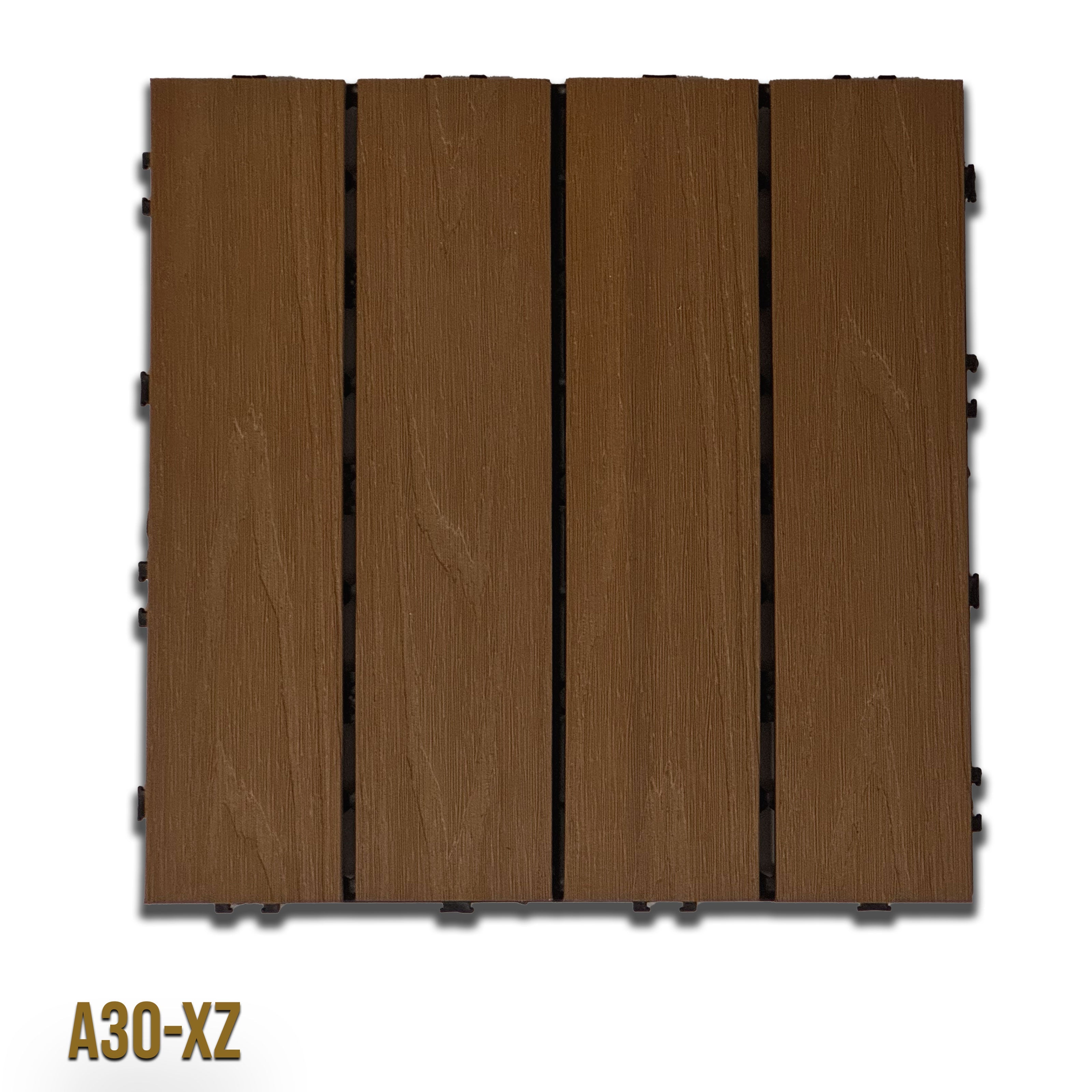 1mq (11 pezzi) di Pavimento Quadrotte in decking WPC da esterno 30X30cm (sp.2cm) inclusa struttura CLICK - A30-XZ
