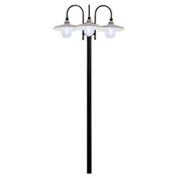 Palo Esterno Classico Campobasso Metallo E Ceramica Nero Sfumato Rame 3 Luci E27