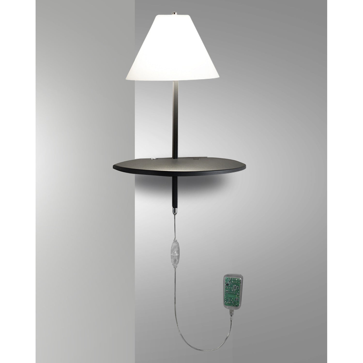 Applique Antracite Fabas Collezione Goodnight 1 Luce Stile Moderno e Accogliente