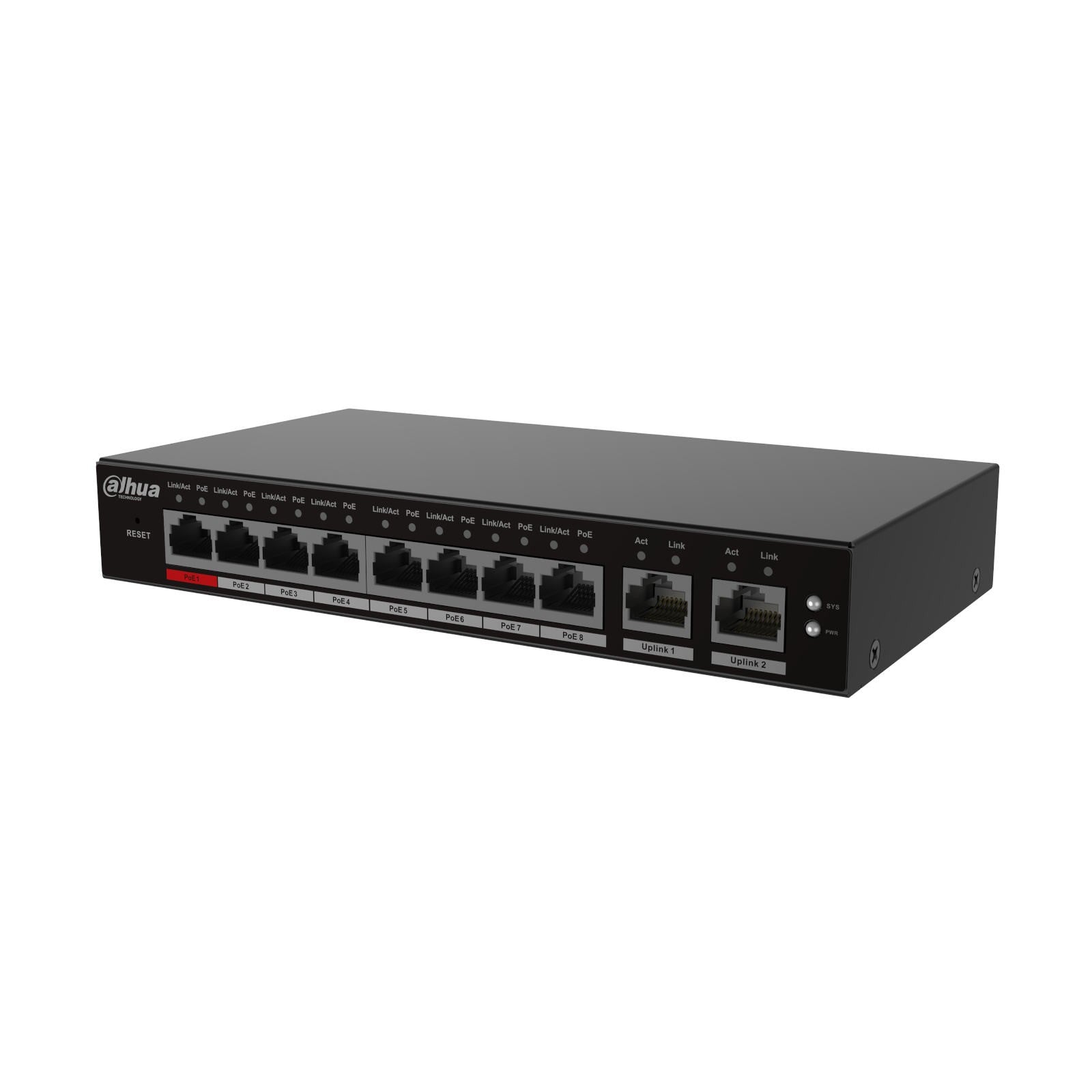 Dahua 10 Port Cloud Managed Switch 8 Porte PoE S4100-8ET2GT-96-C