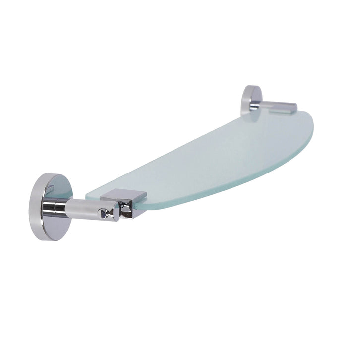 Inda - Mensola in cristallo satinato temperato 6 mm con supporti L.58 cm