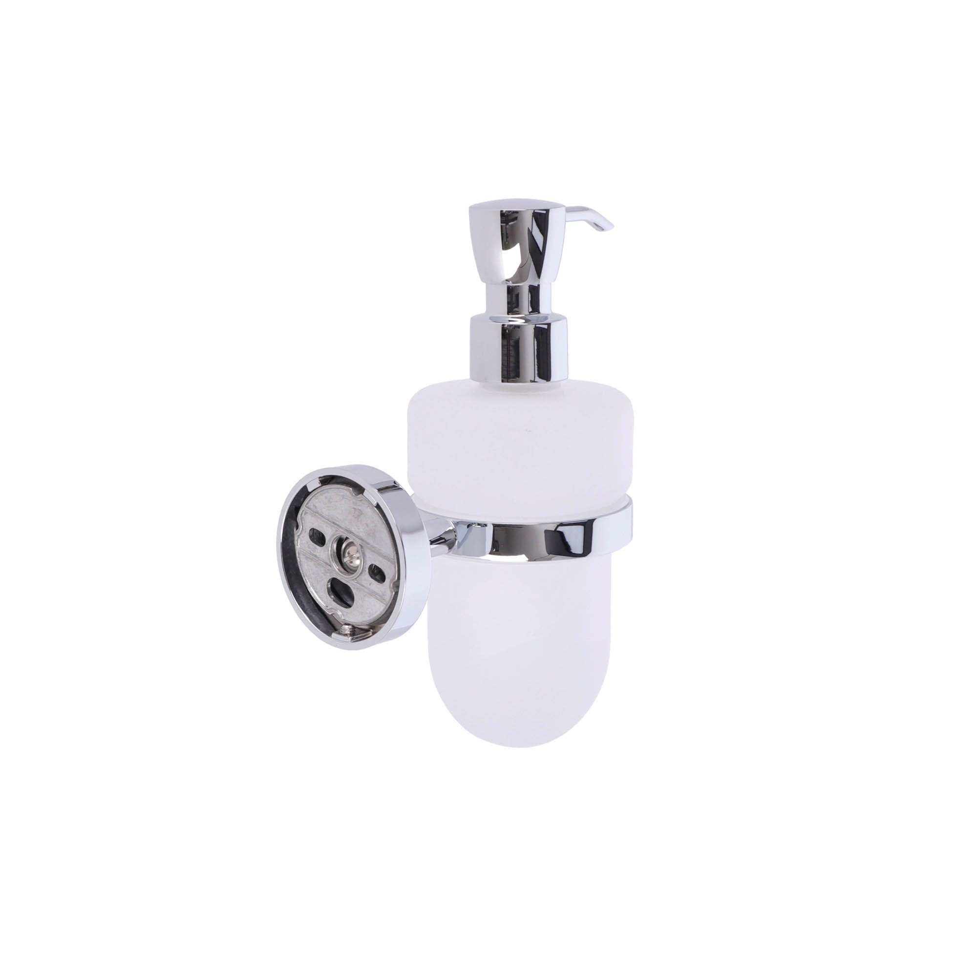 Inda - Dispenser sapone a parete Forum cromo lucido/vetro satinato 250 ml