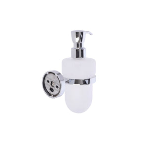Inda - Dispenser sapone a parete Forum cromo lucido/vetro satinato 250 ml