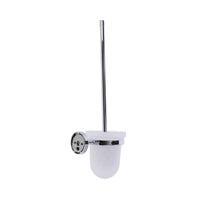 Inda - Portascopino da parete Forum cromo lucido/vetro satinato