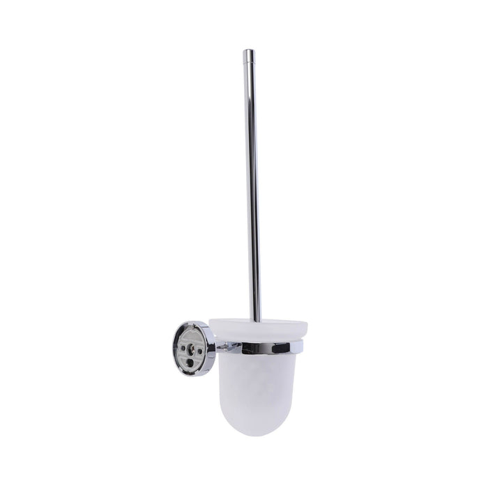 Inda - Portascopino da parete Forum cromo lucido/vetro satinato