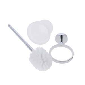 Inda - Portascopino da parete Forum cromo lucido/vetro satinato