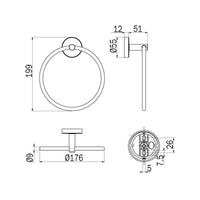 Inda - Porta asciugamani ad anello Forum cromo lucido