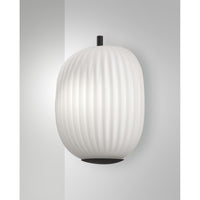 Applique Nera Domizia Collezione Fabas 1 Luce Vetro Soffiato Design Elegante