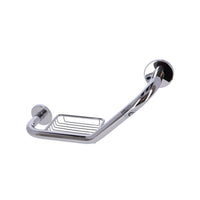 Inda - Maniglione con cestino Forum in ottone cromato L.43 cm reversibile