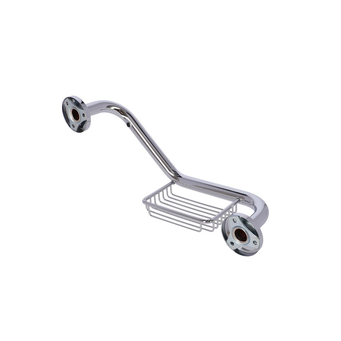 Inda - Maniglione con cestino Forum in ottone cromato L.43 cm reversibile