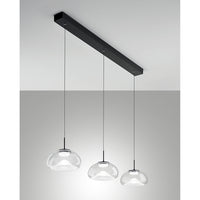 Lampada Brena Sospens Trasparente 3 Luci Fabas Collezione BRENA Design Moderno