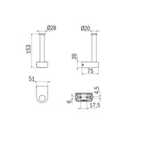 Inda - Portarotolo verticale cromo lucido