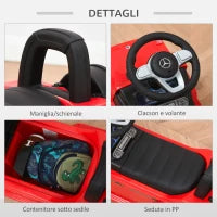 Macchina Giocattolo, Macchina Cavalcabile per Bambini 12-36 Mesi, Mercedes-Benz G350, Rossa