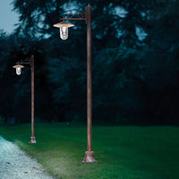 Palo Esterno Classico Genova Metallo E Ceramica Nero Sfumato Rame 1 Luce E27