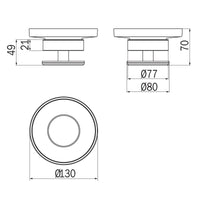 Inda - Portasapone da appoggio Touch cromo lucido / vetro satinato
