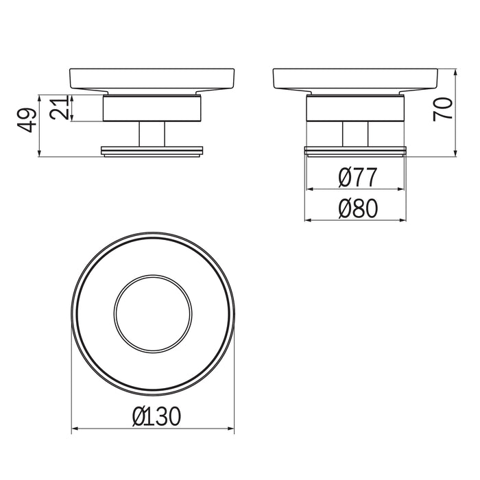 Inda - Portasapone da appoggio Touch cromo lucido / vetro satinato