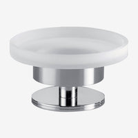 Inda - Portasapone da appoggio Touch cromo lucido / vetro satinato