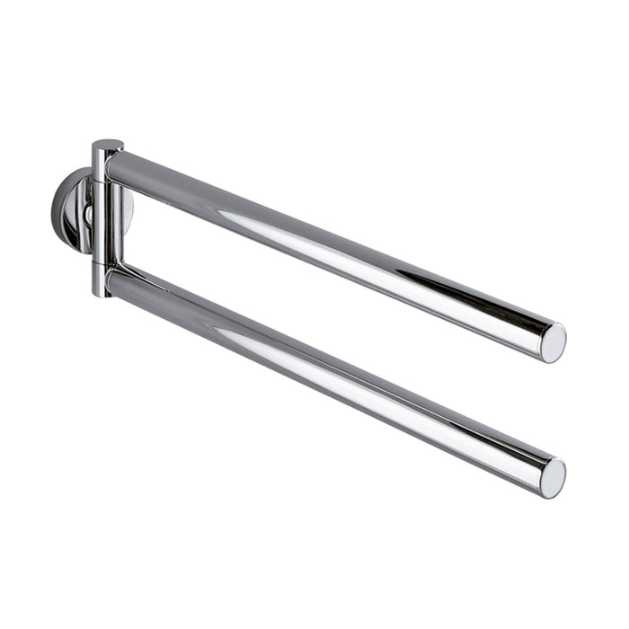 Inda - Porta asciugamani doppio a snodo Touch cromo lucido L.39 cm