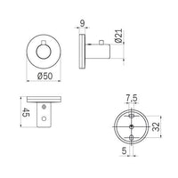 Inda - Appendiabiti singolo Touch cromo lucido