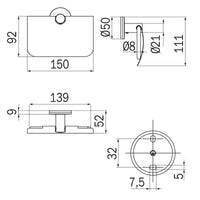 Inda - Portarotolo basculante con coperchio Touch cromo lucido