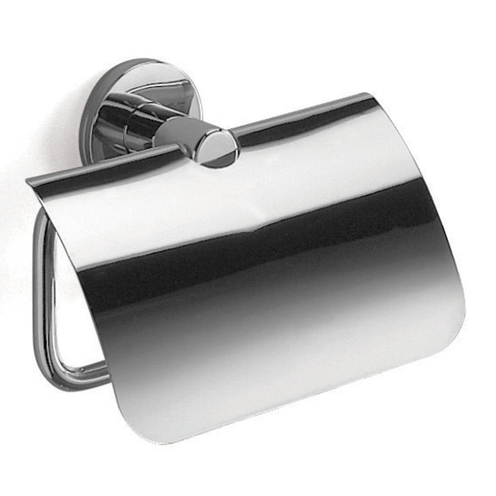 Inda - Portarotolo basculante con coperchio Touch cromo lucido