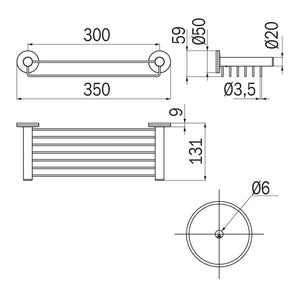 Inda - Cestino portaoggetti doccia Touch cromo lucido