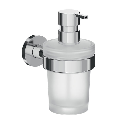 Inda - Dispenser sapone a parete Touch cromo lucido / vetro satinato