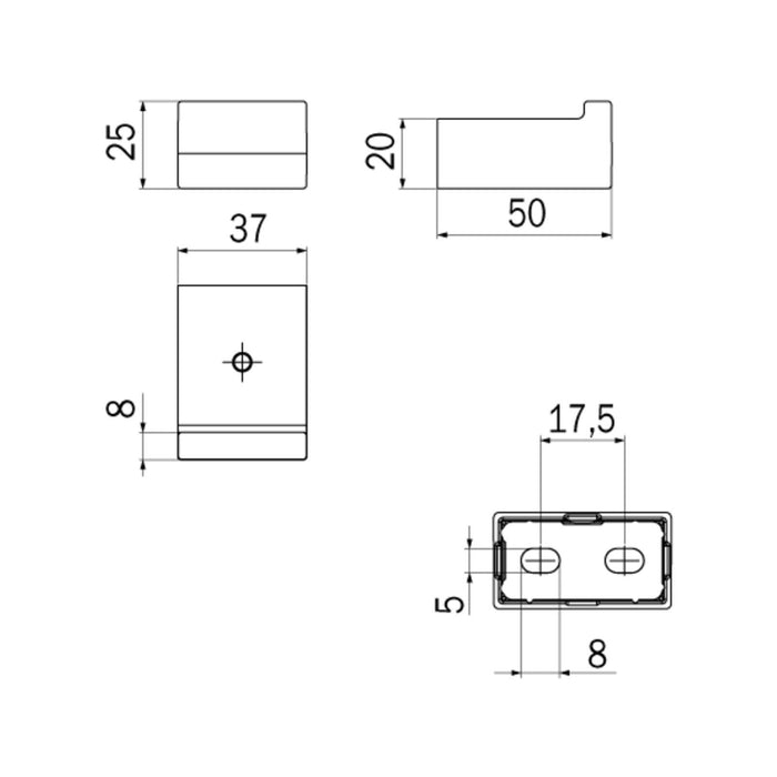 Inda - Appendiabiti Logic a cubo cromo lucido