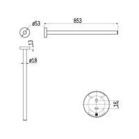 Inda - Porta asciugamani singolo Styl in acciaio lucido 40 cm