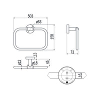 Inda - Porta asciugamani ad anello Styl in acciaio lucido