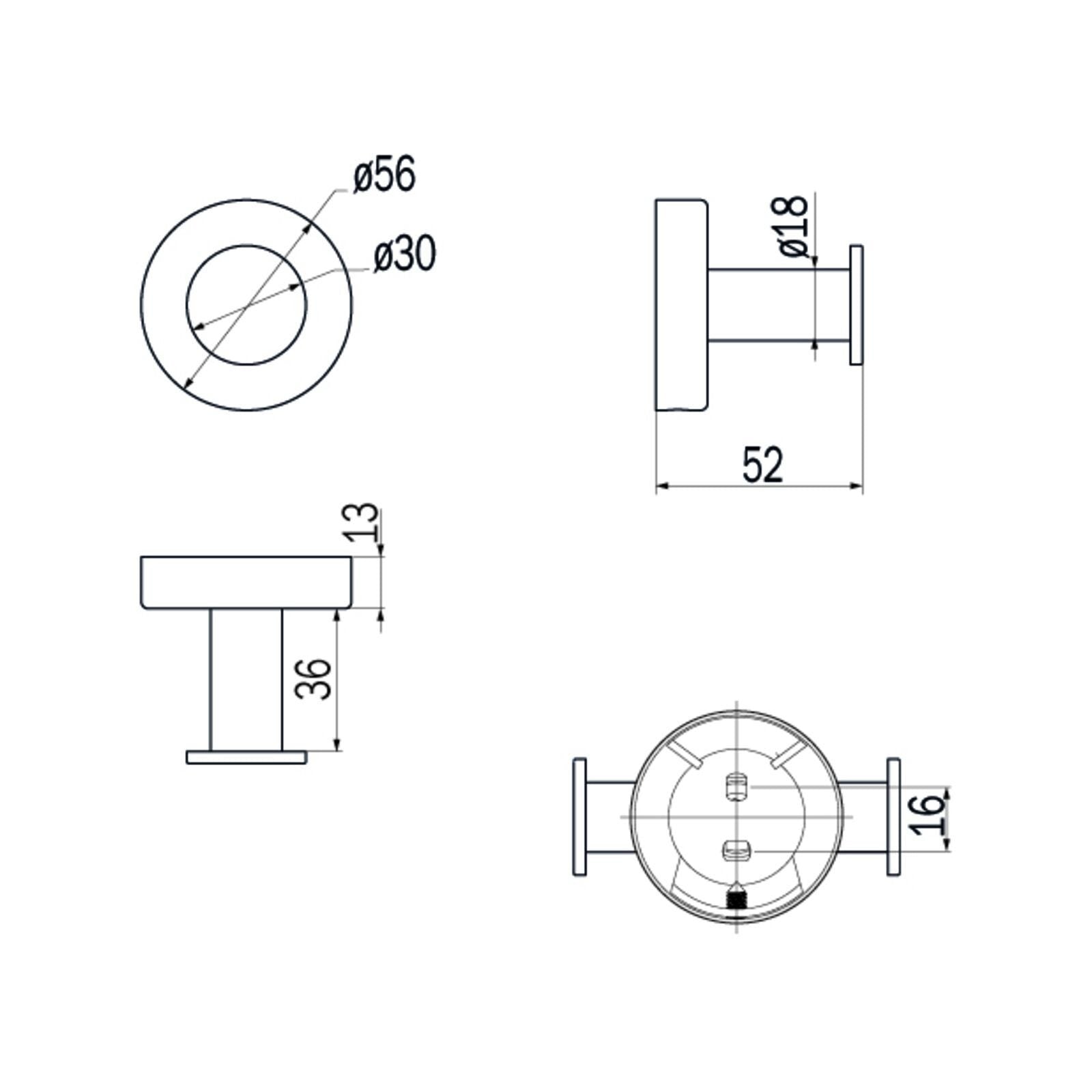 Inda - Appendiabiti a parete Styl in acciaio lucido
