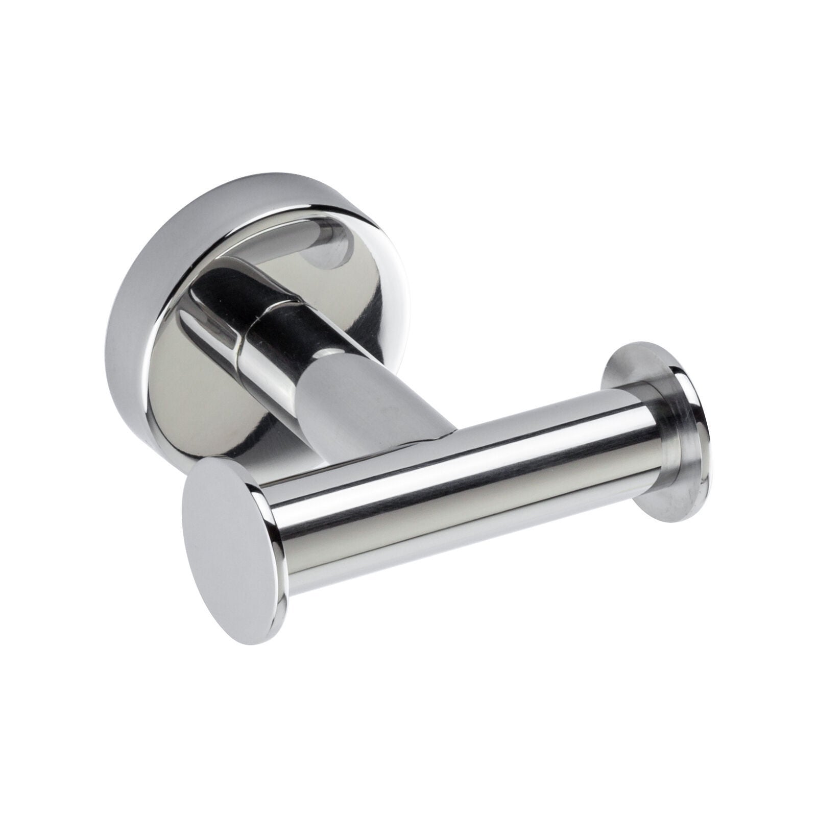 Inda - Appendiabiti doppio a parete Styl in acciaio lucido