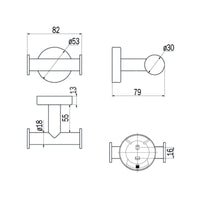 Inda - Appendiabiti doppio a parete Styl in acciaio lucido