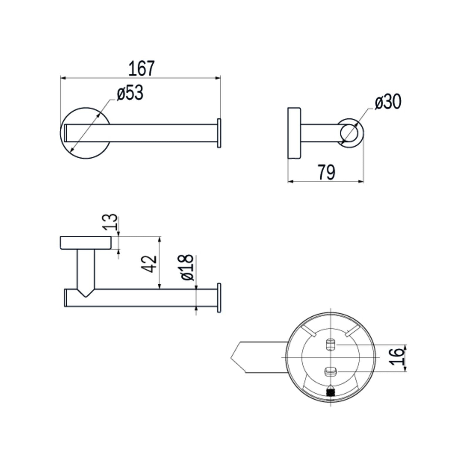 Inda - Portarotolo sinistro Styl in acciaio lucido