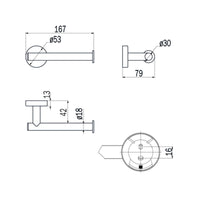 Inda - Portarotolo sinistro Styl in acciaio spazzolato