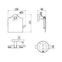 Inda - Portarotolo con coperchio Styl in acciaio lucido