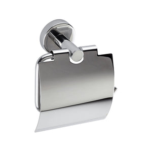 Inda - Portarotolo con coperchio Styl in acciaio lucido