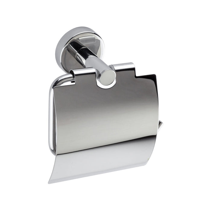 Inda - Portarotolo con coperchio Styl in acciaio lucido