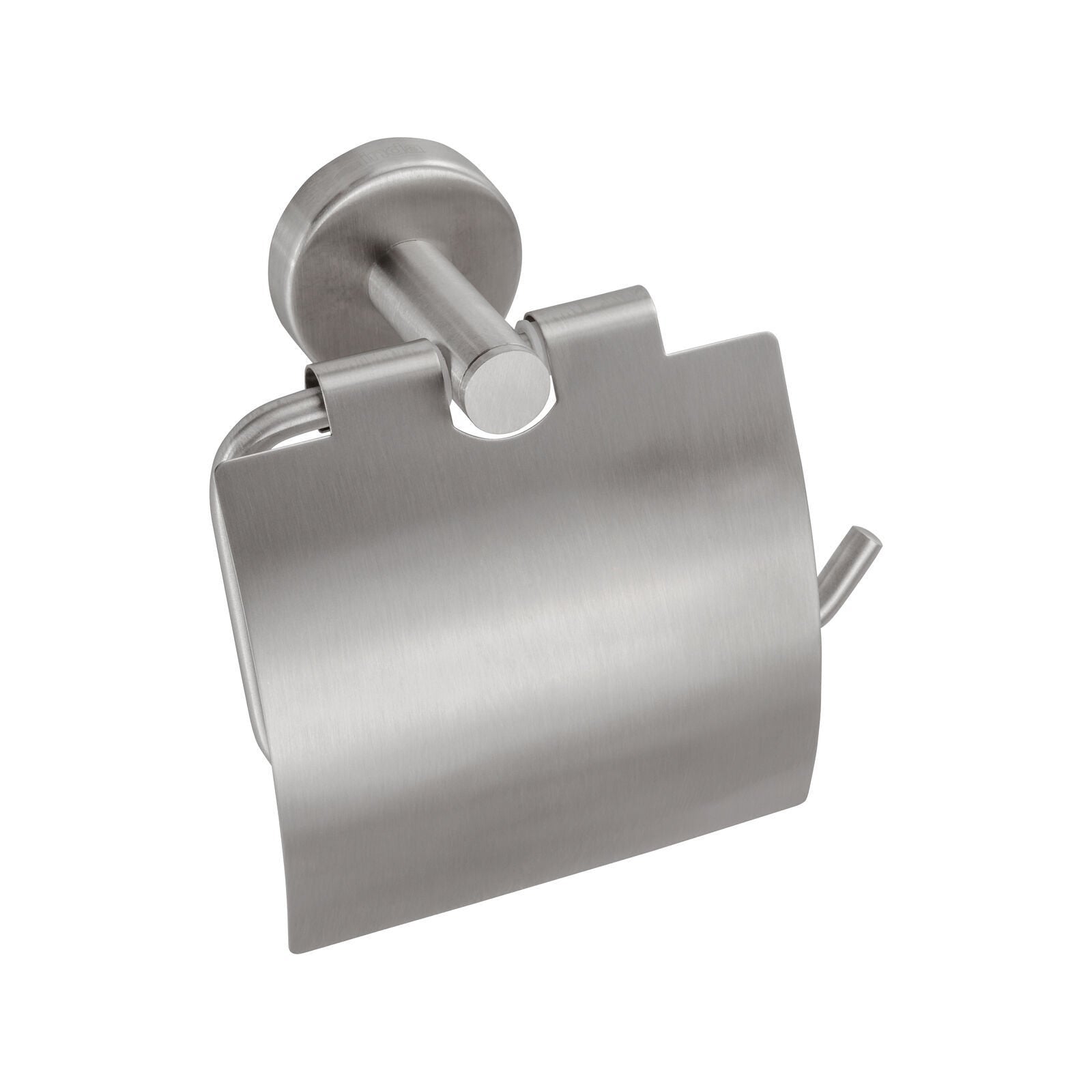 Inda - Portarotolo con coperchio Styl in acciaio spazzolato