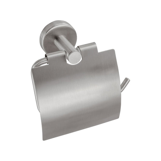 Inda - Portarotolo con coperchio Styl in acciaio spazzolato