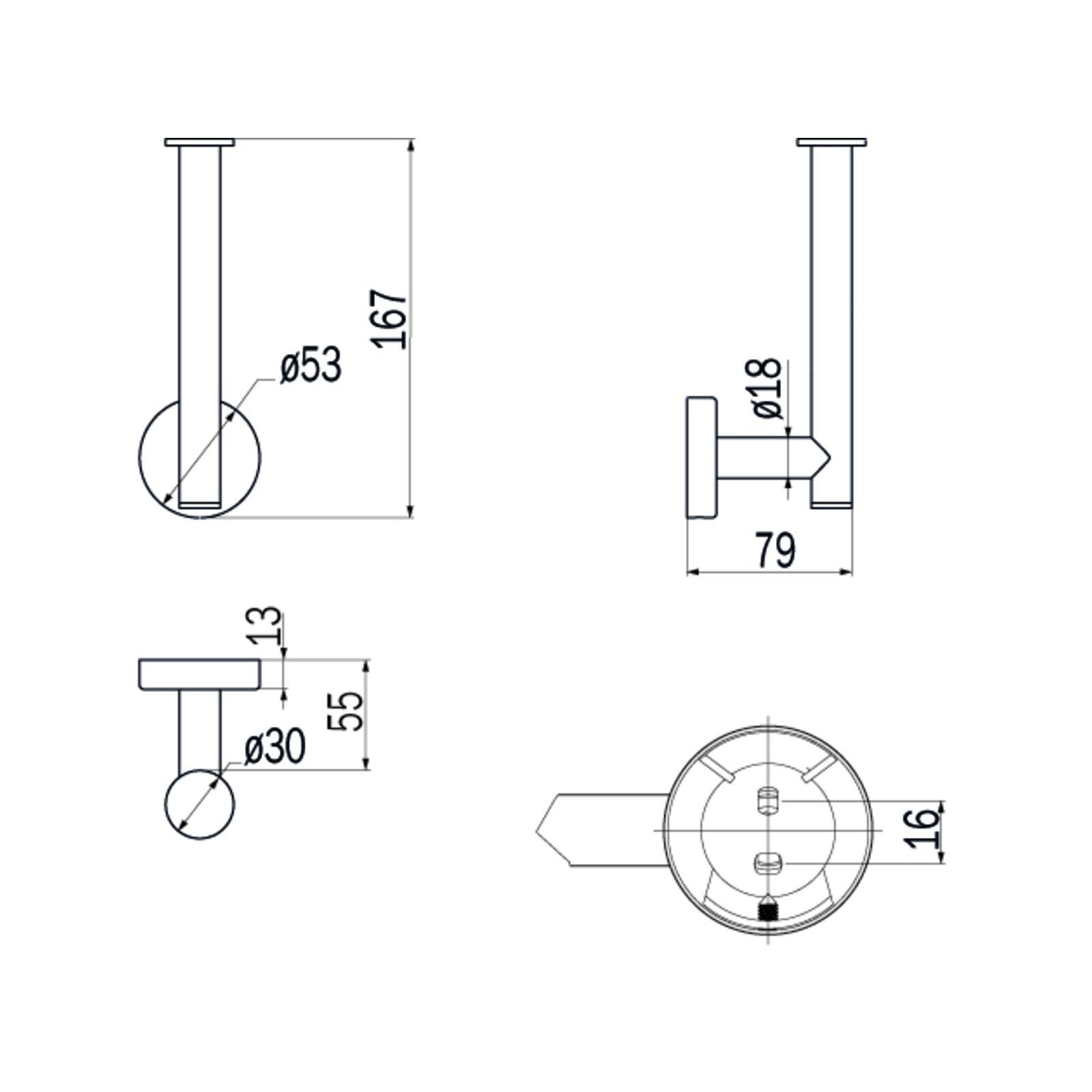 Inda - Portarotolo di scorta Styl in acciaio lucido