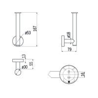 Inda - Portarotolo di scorta Styl in acciaio lucido