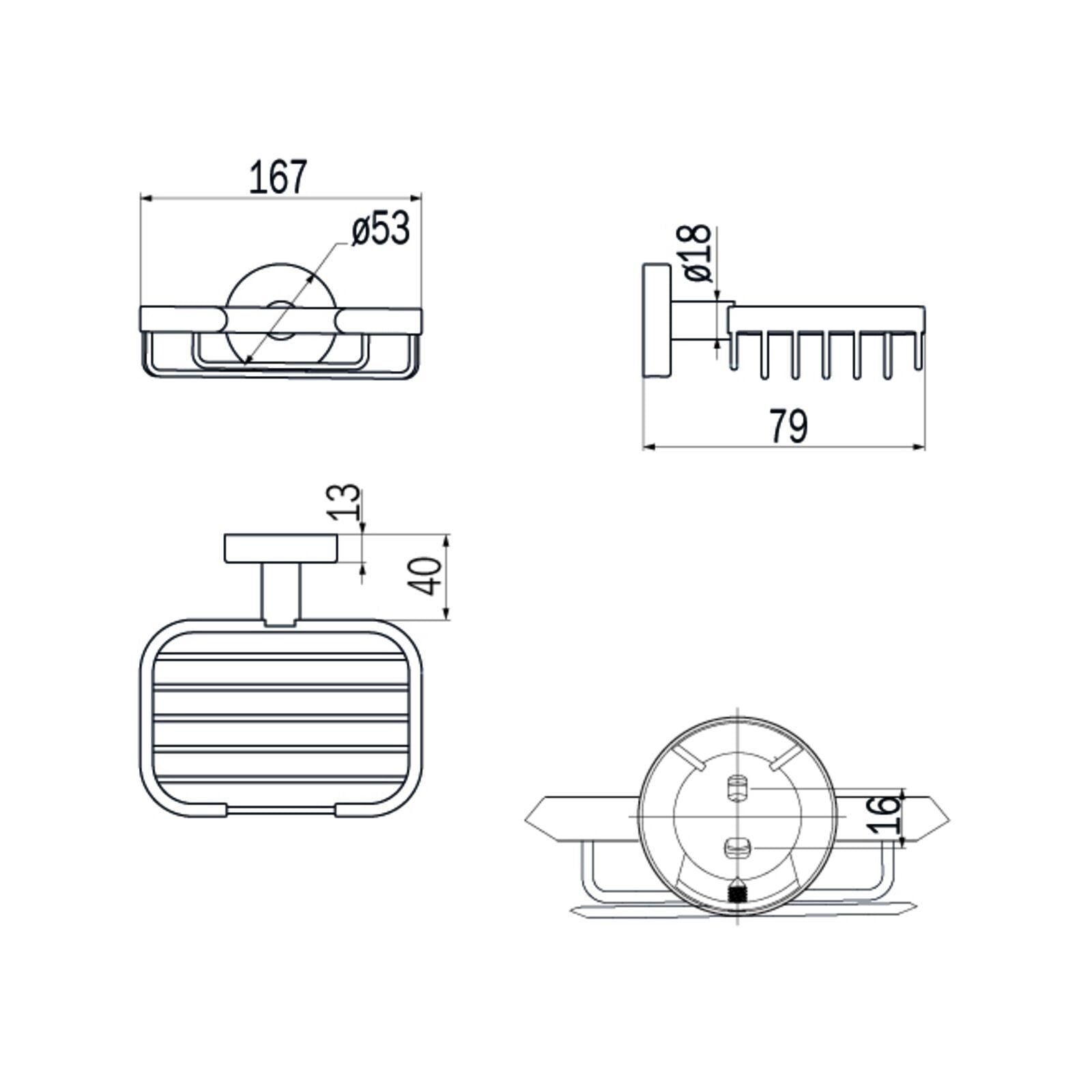 Inda - Cestino portaoggetti L.13 H.5 cm Styl in acciaio lucido